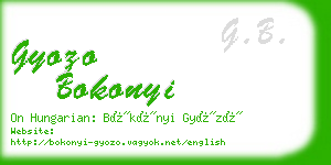 gyozo bokonyi business card